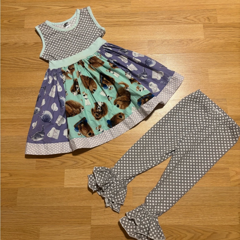 “Chris n Missy” dress with matching bennys size 5